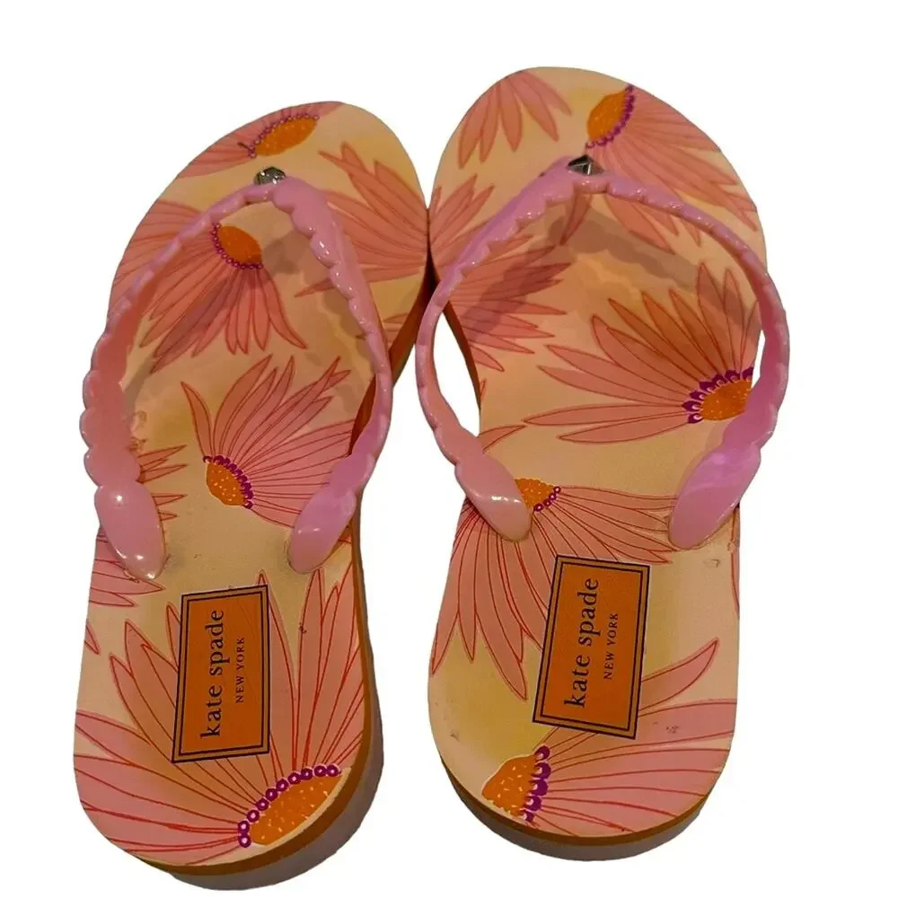 Kate Spade New York thongs peachy pink size‎ 8.5